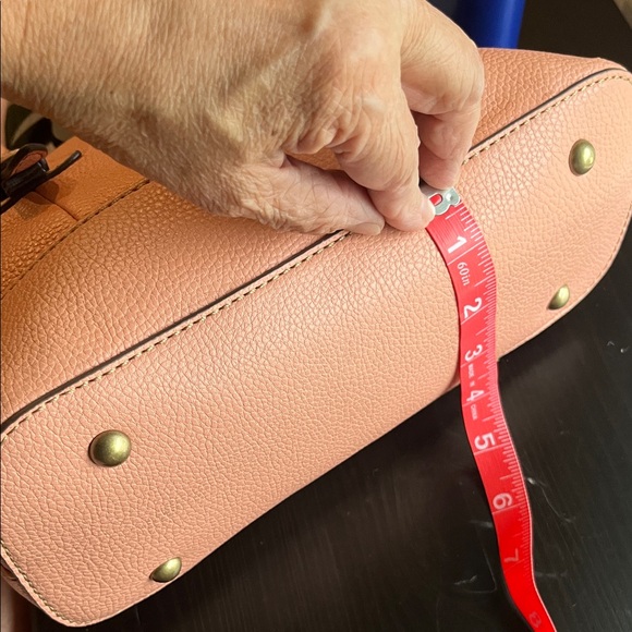 TIGNANELLO Blush Leather Handbag/Crossbody Satchel 11”x7.5”x5” Preloved - Picture 8 of 16